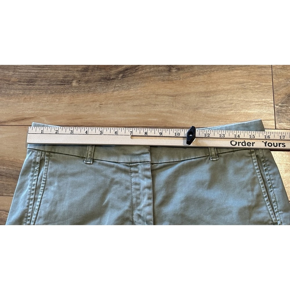 J.Crew Shorts Womens 8 Green Chino Cotton Shorts Classic Stretchy Preppy Coastal - Picture 7 of 9